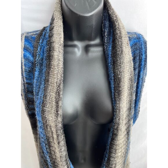 Anthropologie Moth Open Knit Cardigan Sweater Long Striped Duster XS/S Western - Picture 3 of 12